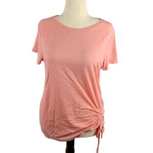 Inc International Concepts Women's Side-Ruched T-Shirt Size XL First Blush